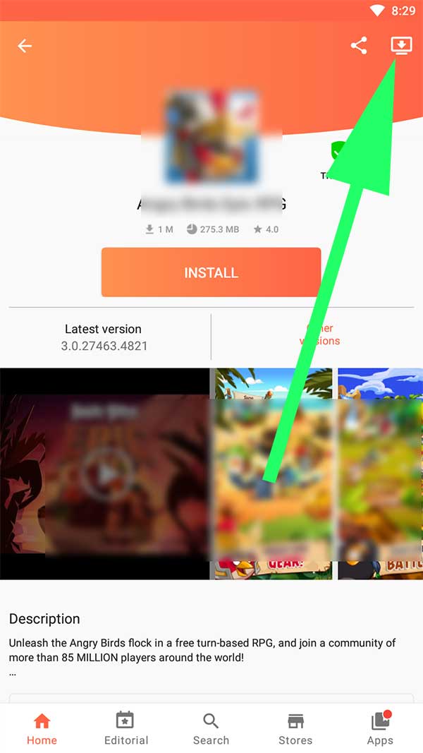 Aptoide Apk install on TV icon