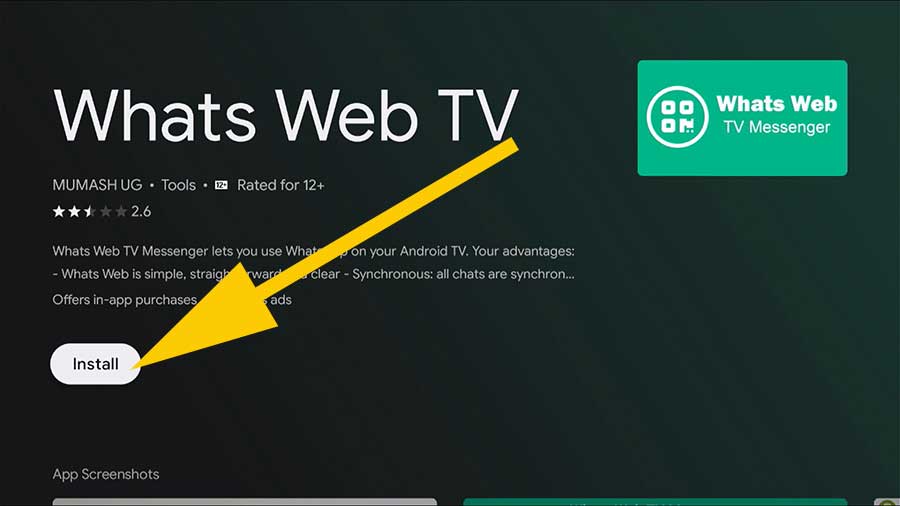 Install Whats Web on Android TV