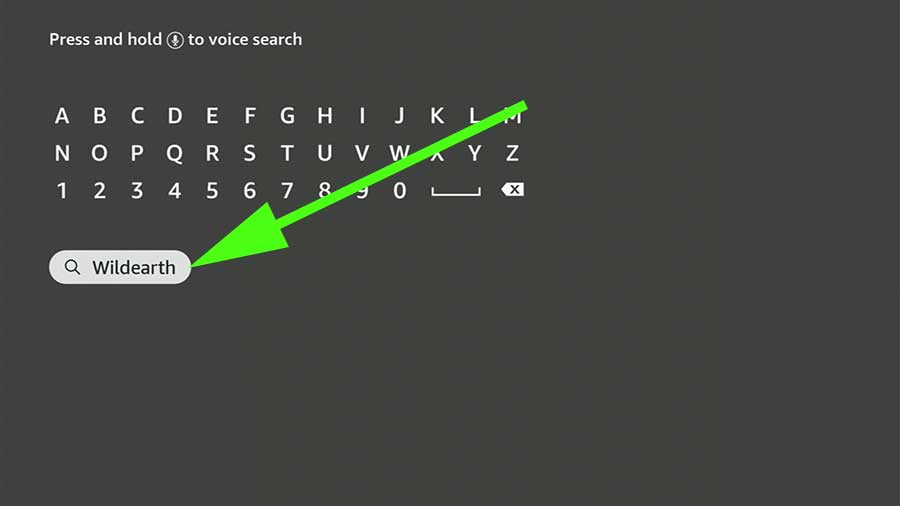Search WildEearth Fire TV