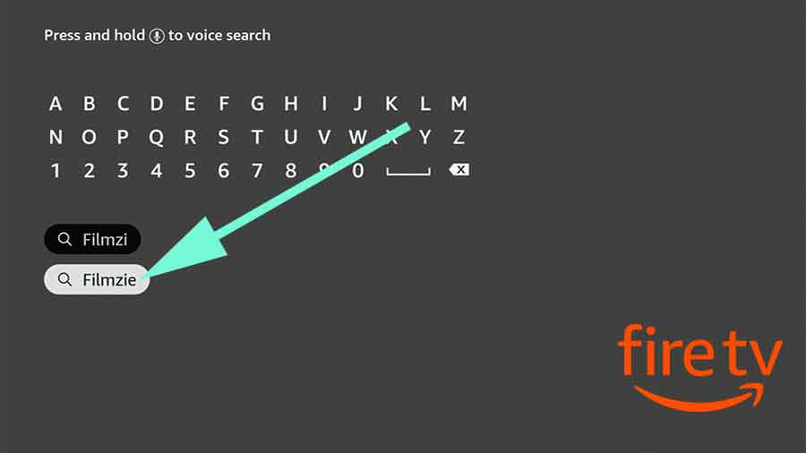Search Filmzie on Fire TV