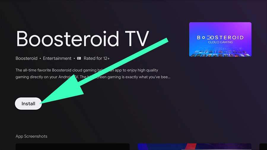 Download Android TV cloud Gaming Boosteroid