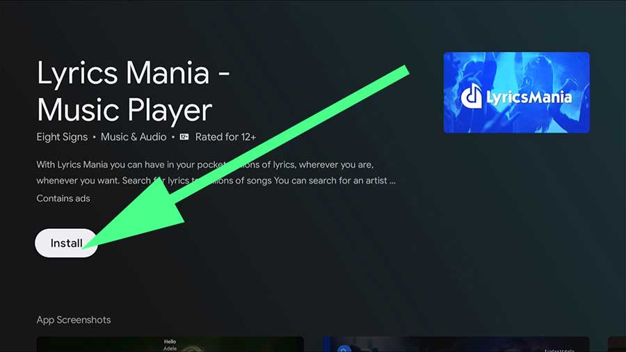 Download Lyrics Mania for Android TV