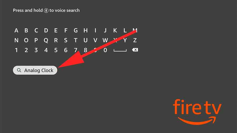 Search Analog Clock on Fire TV