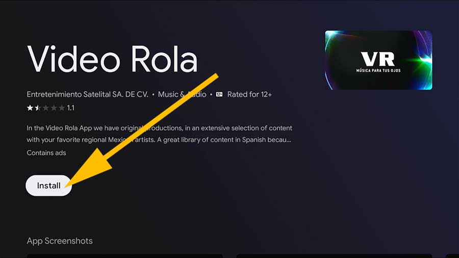 Install Video Rola on Android TV