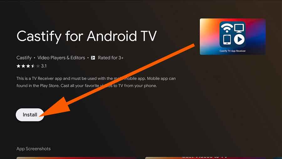 Install Castify on Android TV
