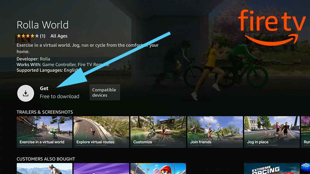 Install Rolla World - Virtual Exercise app on Fire TV