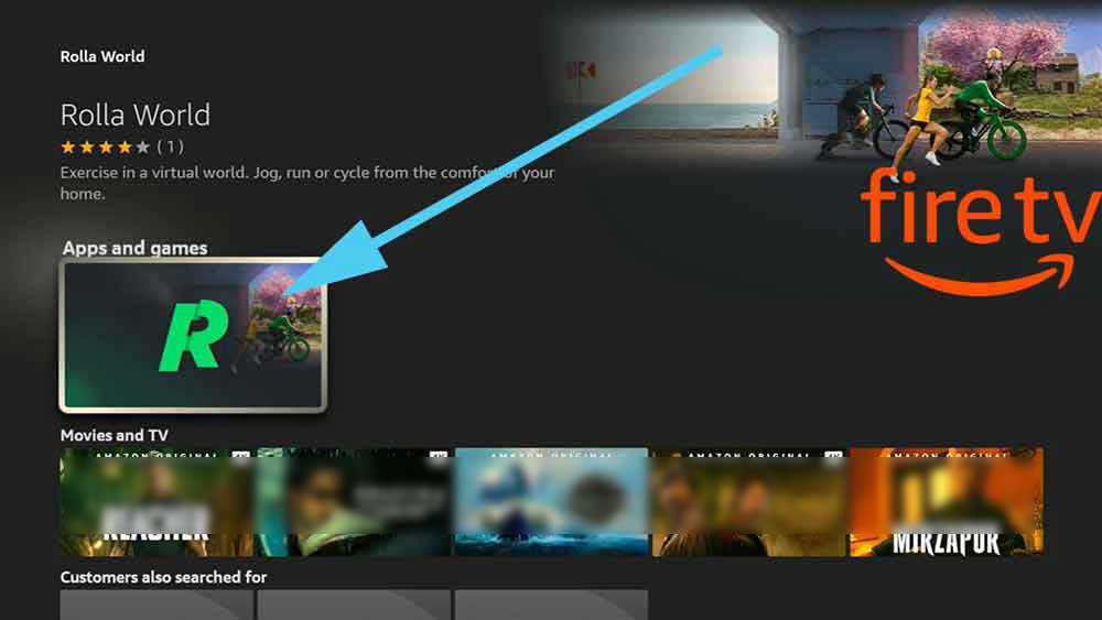 Select Rolla World from search results - fire TV