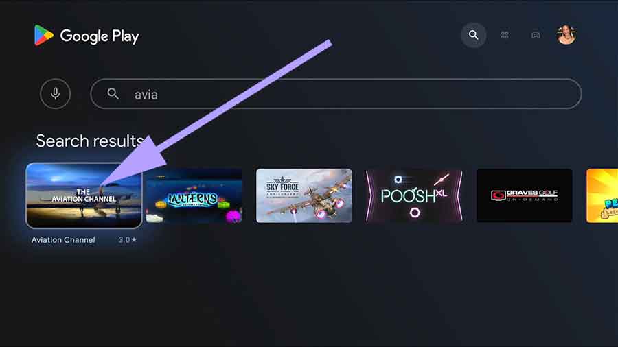 Install Aviation channel on Android TV