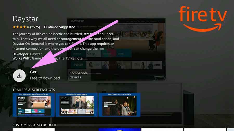 Install Daystar app on your Fire TV