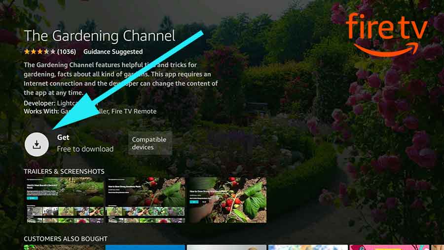Install Gardening Videos channel on Fire TV