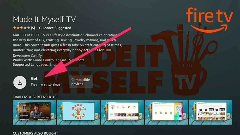 Install Made it myself TV app on Fire TV