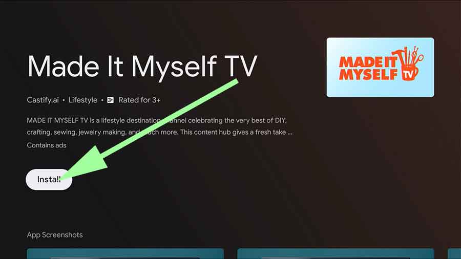 Install Made it Myself TV on Android TV