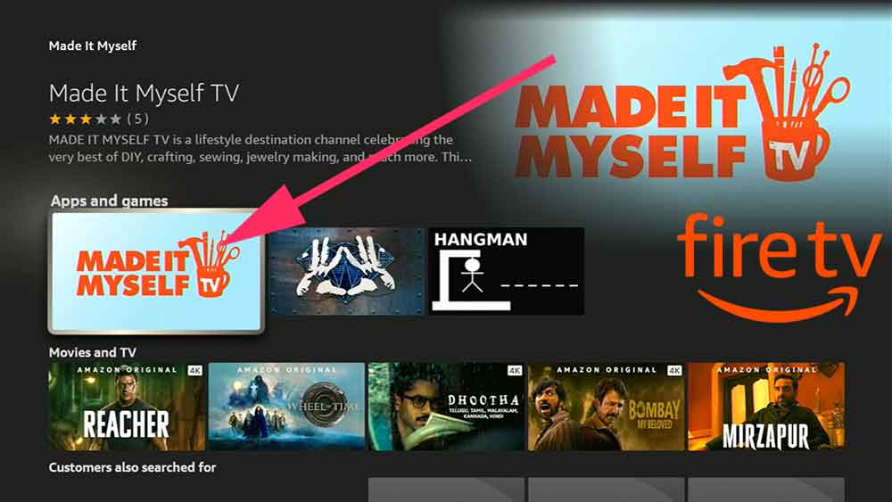 Select DIY and Crafting video app - Fire TV