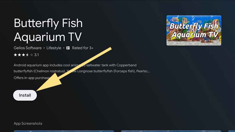 Aquarium App for Android TV