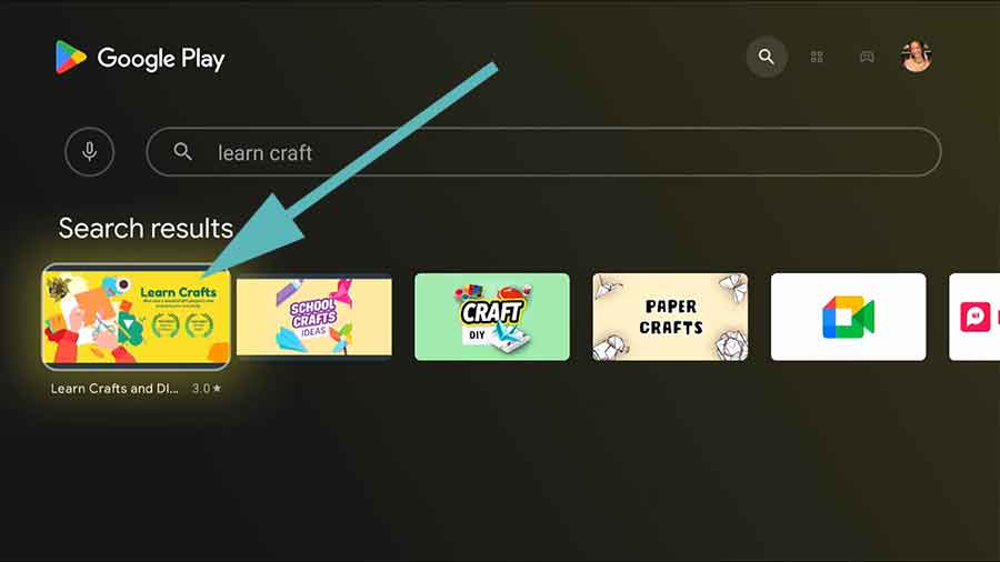 Install DIY Arts app on Android TV