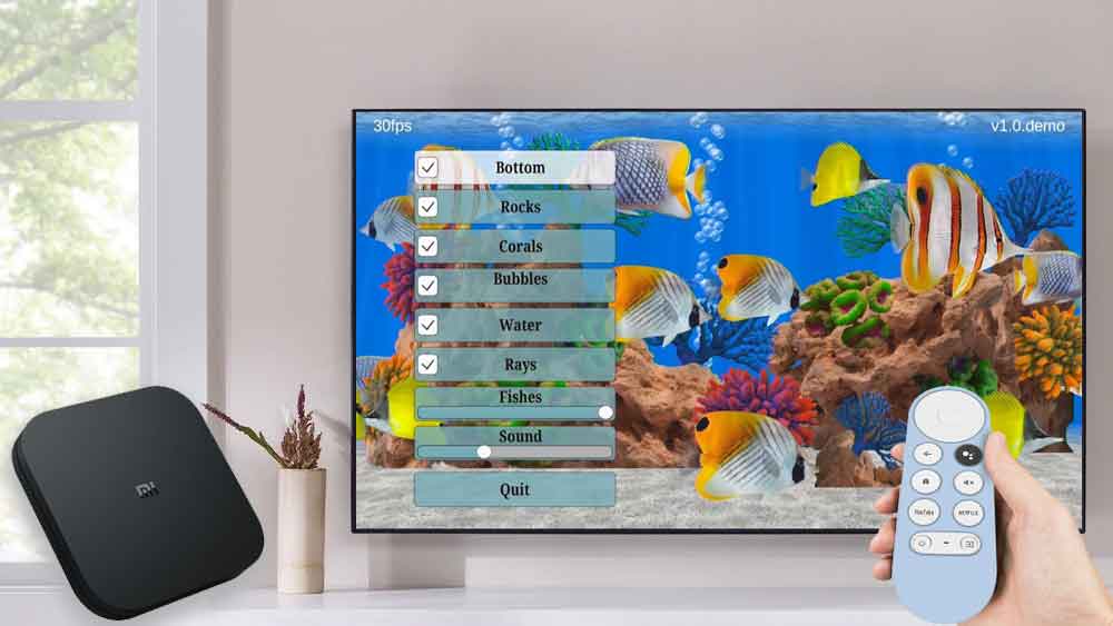 Install Fish Aquarium App on TV