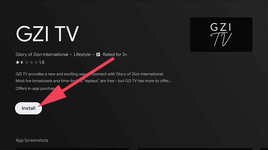 Install GZI TV on Google TV