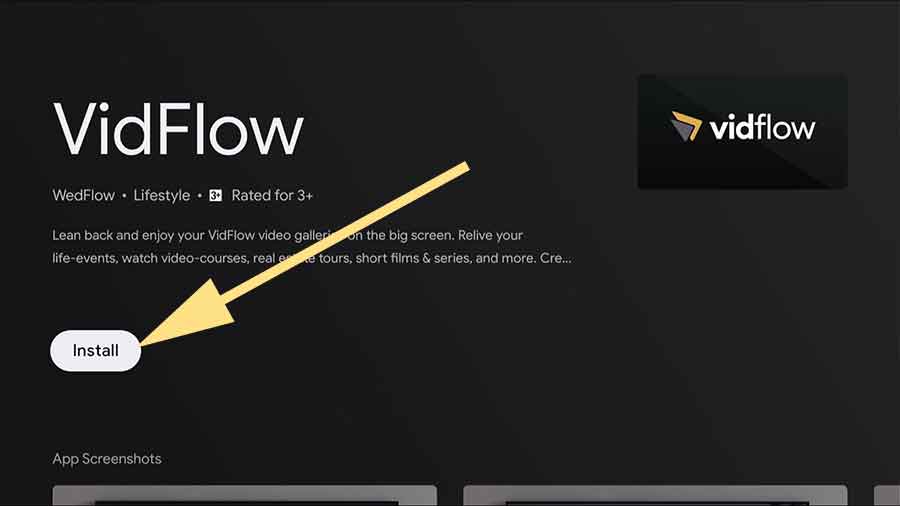 Install Vidflow on Android TV