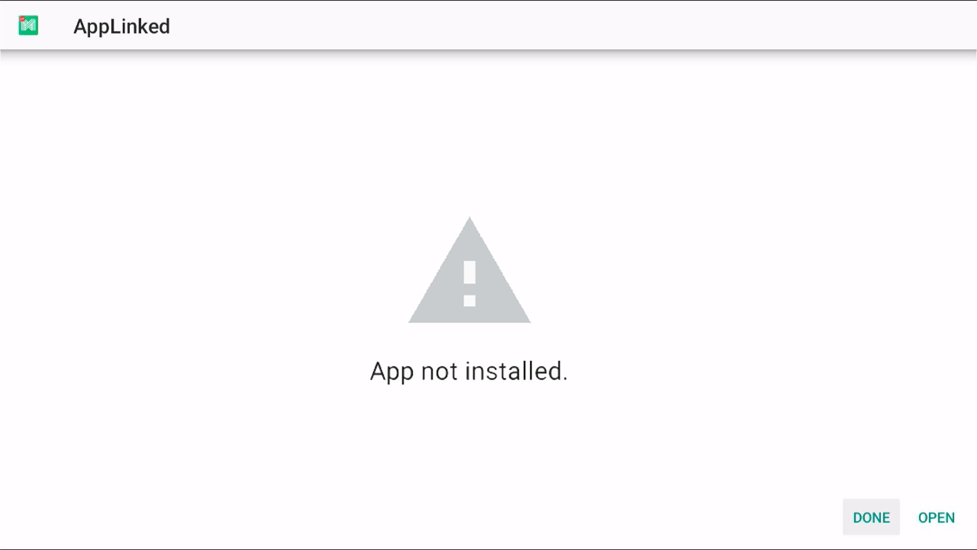 Applinked App Not Installed (Android TV | Google TV)