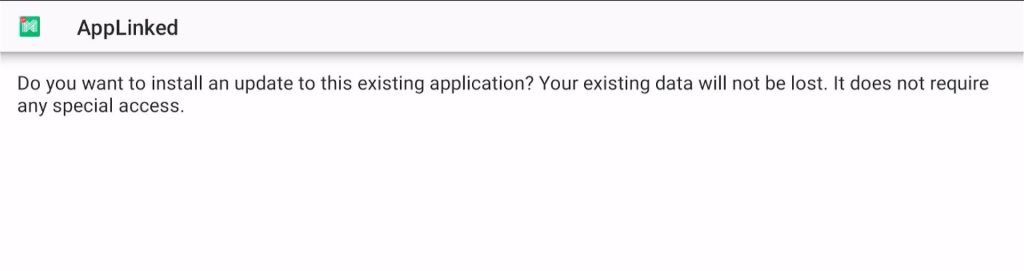 Reinstalling Applinked apk