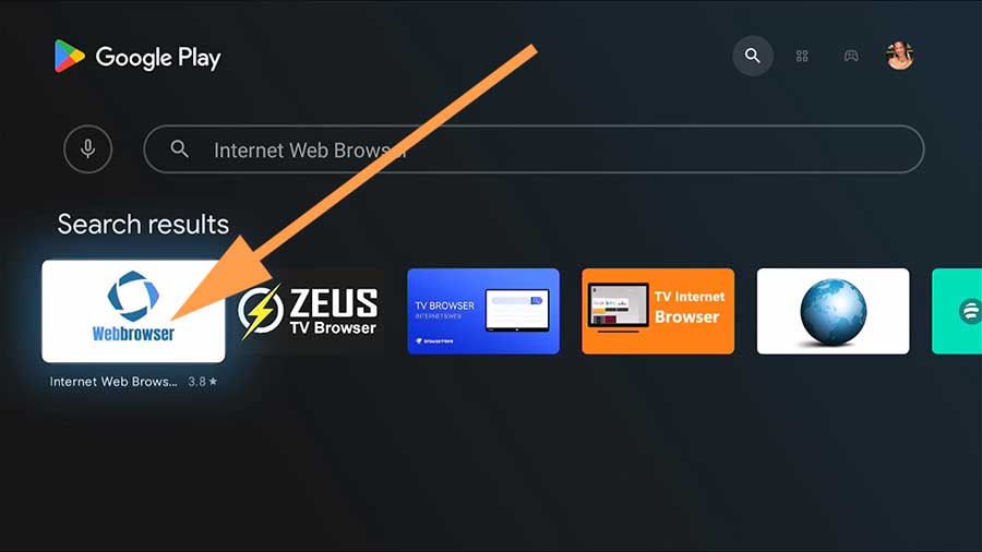 Internet Web browser for Android TV