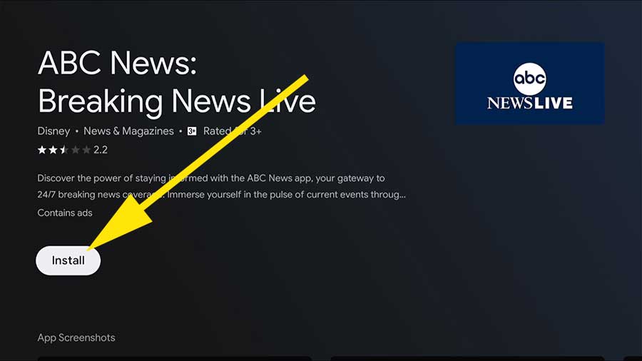 Live News app for Android TV and Google TV - ABC News