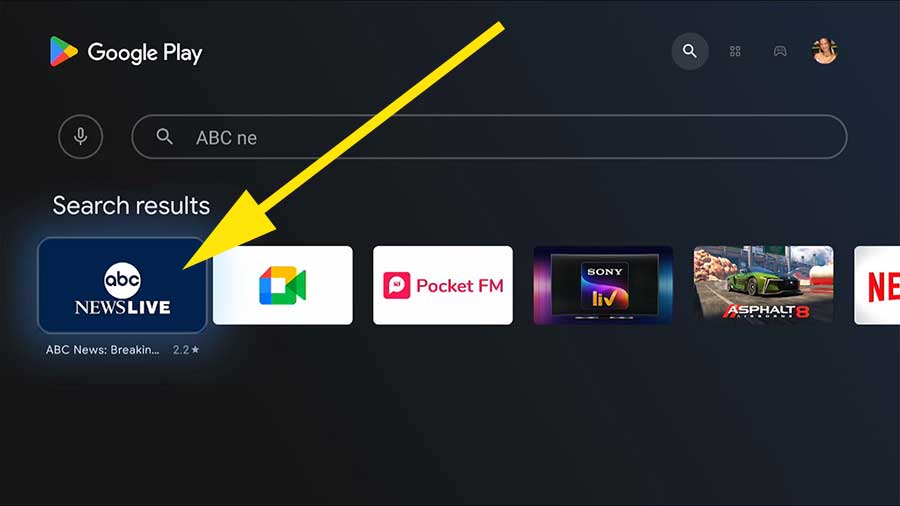 install ABC live news on Google TV